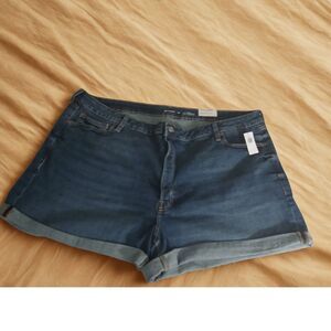 WOMENS PLUS SIZE BLUE DENIM JEAN SHORTS by OLD NAVY